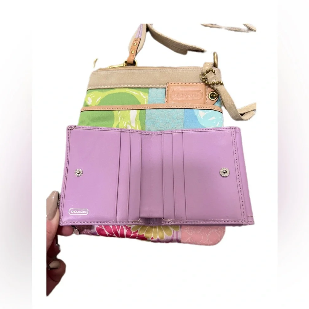 COACH Y2K Pastel Patchwork Crossbody and Wallet - Picture 4 of 16